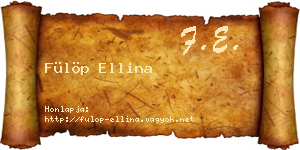 Fülöp Ellina névjegykártya