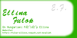 ellina fulop business card